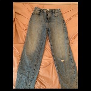 Zara distressed mom jeans